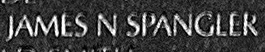 Engraved name on The Wall of First Lieutenant James N. Spangler, U.S. Air Force